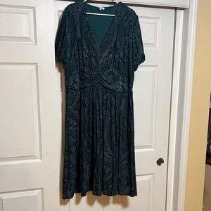 Baltic Born Dark Green Midi Dress